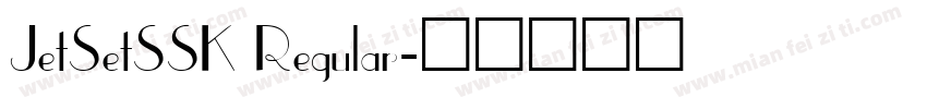 JetSetSSK Regular字体转换